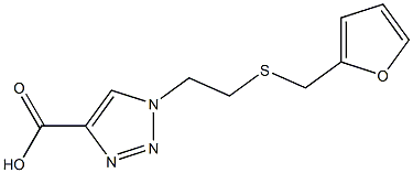 1-{2-[(furan-2-ylmethyl)sulfanyl]ethyl}-1H-1,2,3-triazole-4-carboxylic acid Struktur