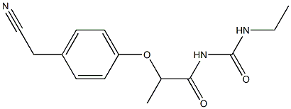 1-{2-[4-(cyanomethyl)phenoxy]propanoyl}-3-ethylurea Struktur