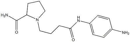 1-{3-[(4-aminophenyl)carbamoyl]propyl}pyrrolidine-2-carboxamide Struktur