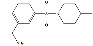 1-{3-[(4-methylpiperidine-1-)sulfonyl]phenyl}ethan-1-amine Struktur