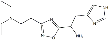 1-{3-[2-(diethylamino)ethyl]-1,2,4-oxadiazol-5-yl}-2-(1H-imidazol-4-yl)ethan-1-amine Struktur