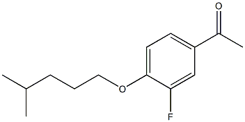 1-{3-fluoro-4-[(4-methylpentyl)oxy]phenyl}ethan-1-one Struktur