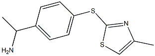 1-{4-[(4-methyl-1,3-thiazol-2-yl)sulfanyl]phenyl}ethan-1-amine Struktur