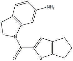 1-{4H,5H,6H-cyclopenta[b]thiophen-2-ylcarbonyl}-2,3-dihydro-1H-indol-6-amine Struktur