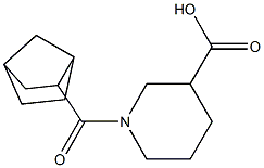 1-{bicyclo[2.2.1]heptan-2-ylcarbonyl}piperidine-3-carboxylic acid Struktur