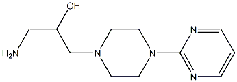 1-amino-3-[4-(pyrimidin-2-yl)piperazin-1-yl]propan-2-ol Struktur