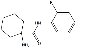 1-amino-N-(2-fluoro-4-methylphenyl)cyclohexane-1-carboxamide Struktur