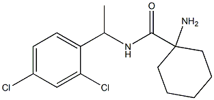 1-amino-N-[1-(2,4-dichlorophenyl)ethyl]cyclohexane-1-carboxamide Struktur