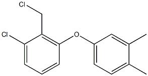 1-chloro-2-(chloromethyl)-3-(3,4-dimethylphenoxy)benzene Struktur