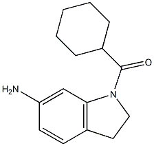 1-cyclohexanecarbonyl-2,3-dihydro-1H-indol-6-amine Struktur