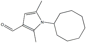 1-cyclooctyl-2,5-dimethyl-1H-pyrrole-3-carbaldehyde Struktur