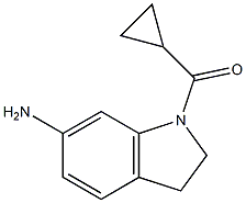 1-cyclopropanecarbonyl-2,3-dihydro-1H-indol-6-amine Struktur