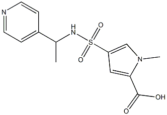 1-methyl-4-{[(1-pyridin-4-ylethyl)amino]sulfonyl}-1H-pyrrole-2-carboxylic acid Struktur