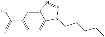 1-pentyl-1H-1,2,3-benzotriazole-5-carboxylic acid Struktur