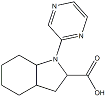 1-pyrazin-2-yloctahydro-1H-indole-2-carboxylic acid Struktur