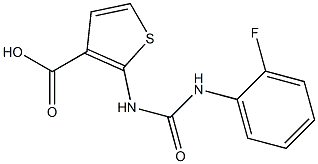 2-({[(2-fluorophenyl)amino]carbonyl}amino)thiophene-3-carboxylic acid Struktur