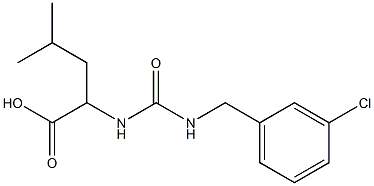 2-({[(3-chlorophenyl)methyl]carbamoyl}amino)-4-methylpentanoic acid Struktur