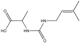 2-({[(3-methylbut-2-enyl)amino]carbonyl}amino)propanoic acid Struktur