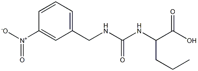 2-({[(3-nitrophenyl)methyl]carbamoyl}amino)pentanoic acid Struktur