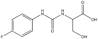 2-({[(4-fluorophenyl)amino]carbonyl}amino)-3-hydroxypropanoic acid Struktur