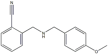 2-({[(4-methoxyphenyl)methyl]amino}methyl)benzonitrile Struktur