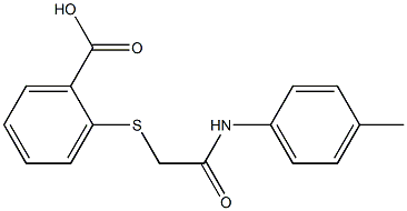 2-({[(4-methylphenyl)carbamoyl]methyl}sulfanyl)benzoic acid Struktur