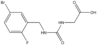 2-({[(5-bromo-2-fluorophenyl)methyl]carbamoyl}amino)acetic acid Struktur