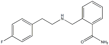 2-({[2-(4-fluorophenyl)ethyl]amino}methyl)benzamide Struktur