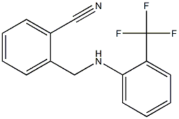 2-({[2-(trifluoromethyl)phenyl]amino}methyl)benzonitrile Struktur