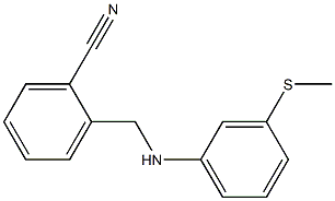 2-({[3-(methylsulfanyl)phenyl]amino}methyl)benzonitrile Struktur