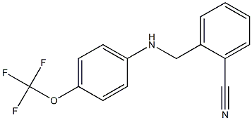 2-({[4-(trifluoromethoxy)phenyl]amino}methyl)benzonitrile Struktur