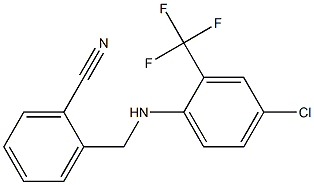 2-({[4-chloro-2-(trifluoromethyl)phenyl]amino}methyl)benzonitrile Struktur