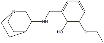 2-({1-azabicyclo[2.2.2]octan-3-ylamino}methyl)-6-ethoxyphenol Struktur