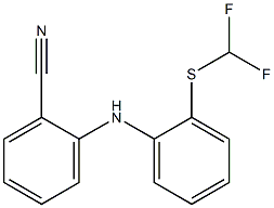 2-({2-[(difluoromethyl)sulfanyl]phenyl}amino)benzonitrile Struktur