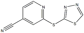 2-(1,3,4-thiadiazol-2-ylsulfanyl)pyridine-4-carbonitrile Struktur