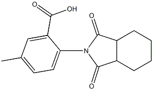 2-(1,3-dioxooctahydro-2H-isoindol-2-yl)-5-methylbenzoic acid Struktur