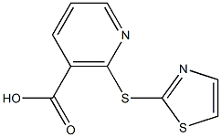 2-(1,3-thiazol-2-ylthio)nicotinic acid Struktur