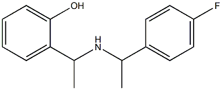 2-(1-{[1-(4-fluorophenyl)ethyl]amino}ethyl)phenol Struktur