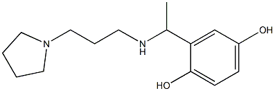 2-(1-{[3-(pyrrolidin-1-yl)propyl]amino}ethyl)benzene-1,4-diol Struktur