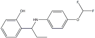 2-(1-{[4-(difluoromethoxy)phenyl]amino}propyl)phenol Struktur