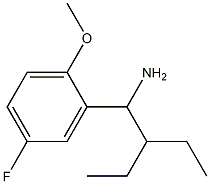 2-(1-amino-2-ethylbutyl)-4-fluoro-1-methoxybenzene Struktur