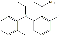 2-(1-aminoethyl)-N-ethyl-3-fluoro-N-(2-methylphenyl)aniline Struktur