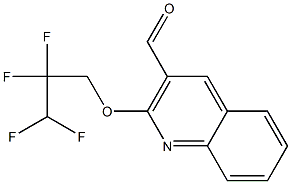 2-(2,2,3,3-tetrafluoropropoxy)quinoline-3-carbaldehyde Struktur