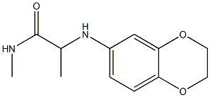 2-(2,3-dihydro-1,4-benzodioxin-6-ylamino)-N-methylpropanamide Struktur