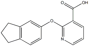 2-(2,3-dihydro-1H-inden-5-yloxy)pyridine-3-carboxylic acid Struktur