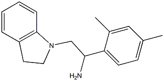 2-(2,3-dihydro-1H-indol-1-yl)-1-(2,4-dimethylphenyl)ethan-1-amine Struktur