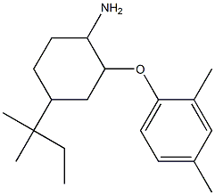 2-(2,4-dimethylphenoxy)-4-(2-methylbutan-2-yl)cyclohexan-1-amine Struktur