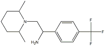 2-(2,6-dimethylpiperidin-1-yl)-1-[4-(trifluoromethyl)phenyl]ethan-1-amine Struktur