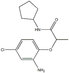 2-(2-amino-4-chlorophenoxy)-N-cyclopentylpropanamide Struktur