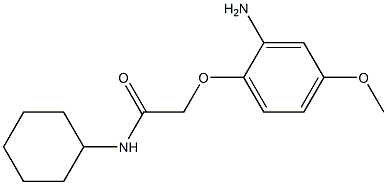 2-(2-amino-4-methoxyphenoxy)-N-cyclohexylacetamide Struktur